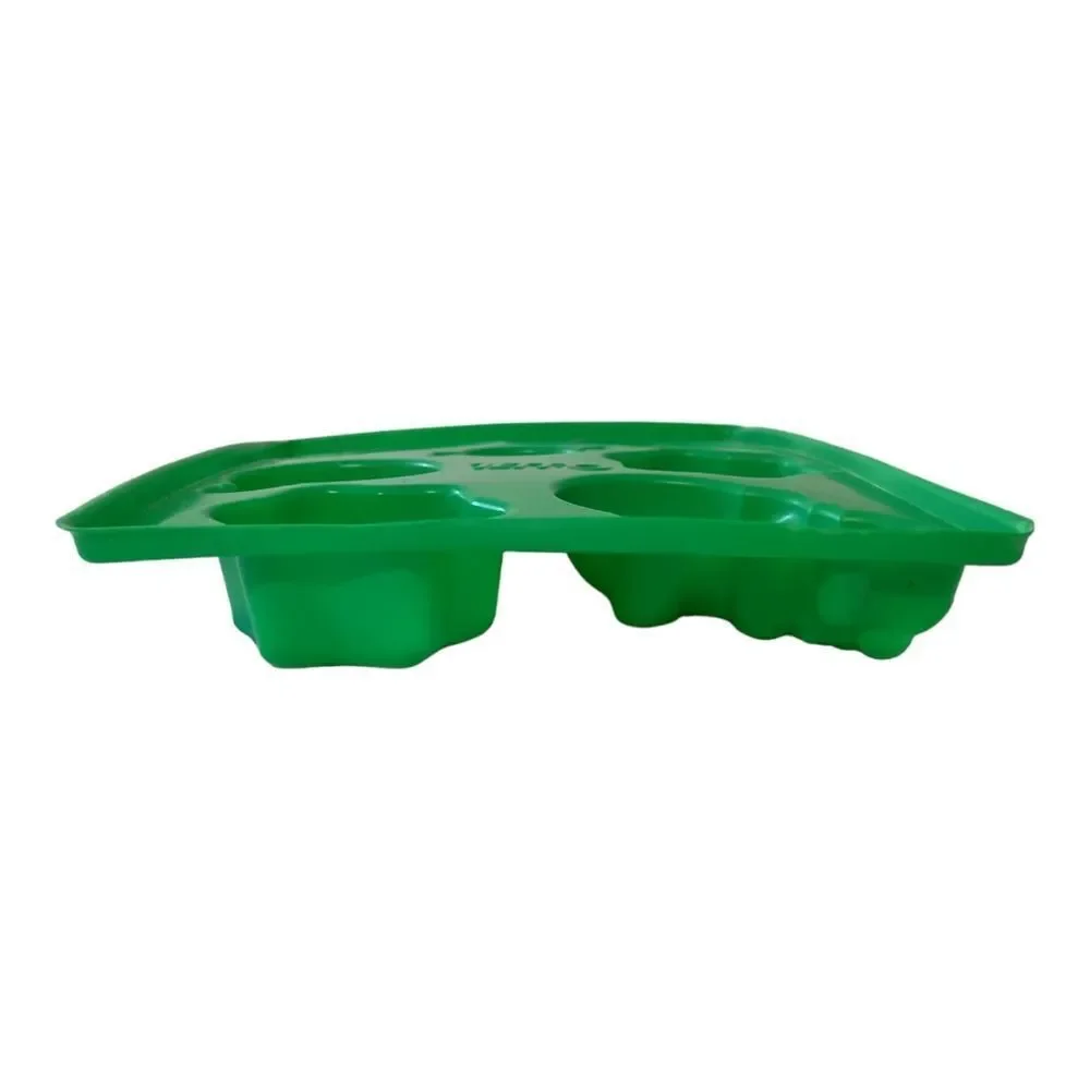 Jello Christmas‎ Mold Green Jigglers Happy Holidays Snowflake Snowman Ornament.